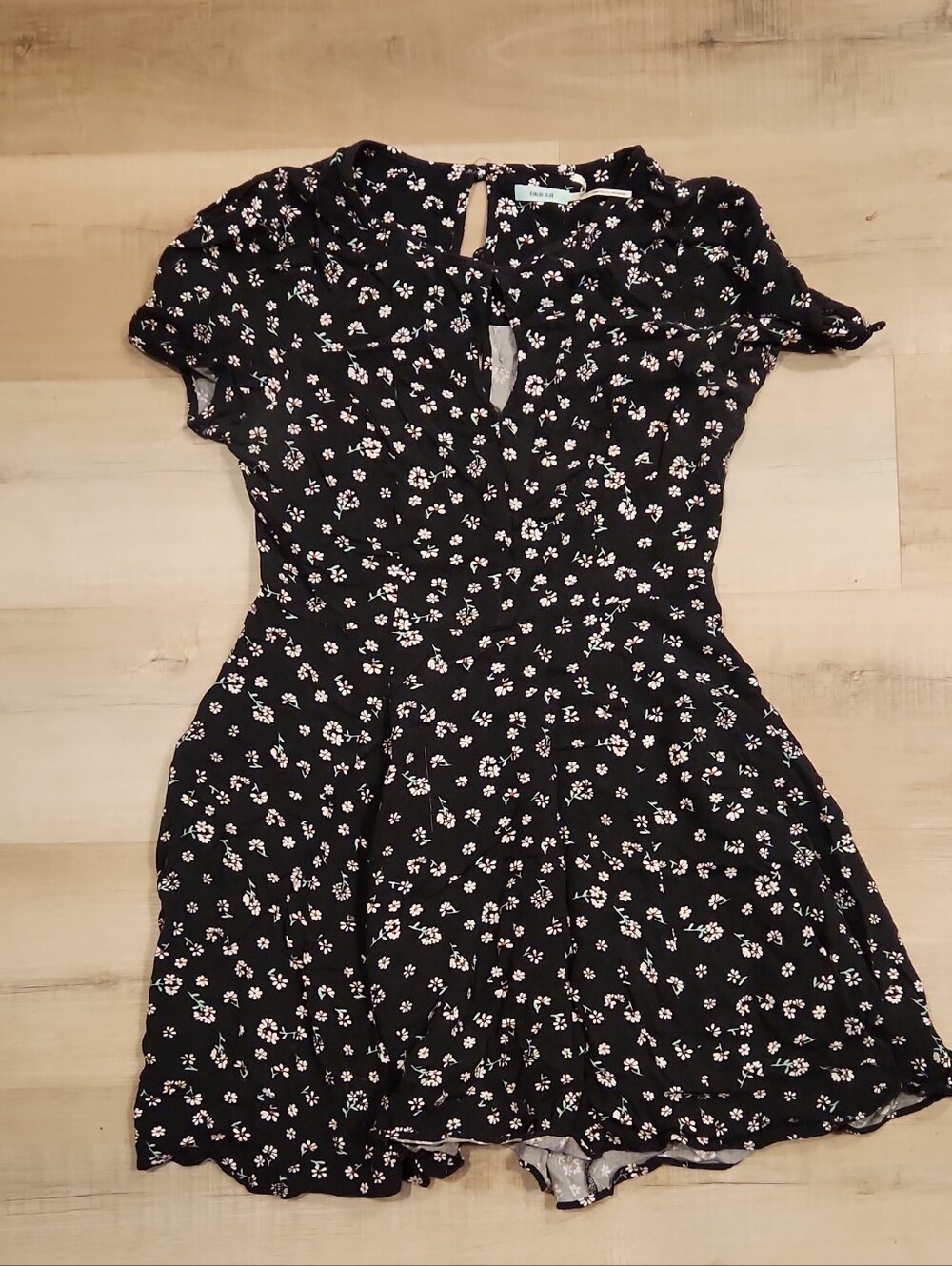 Kimchi Blue Black Floral Fit-and-Flare Dress